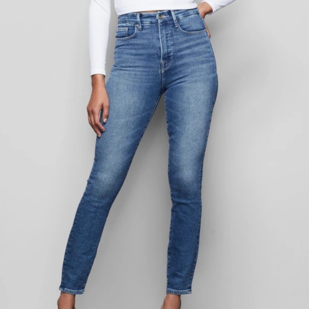 Good American High Rise Blue Jeans